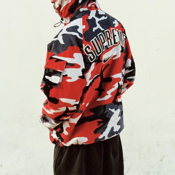 Supreme Nikr Arc Corduroy Hooded Jacket ( Red Camo ) - Picture 5 of 11